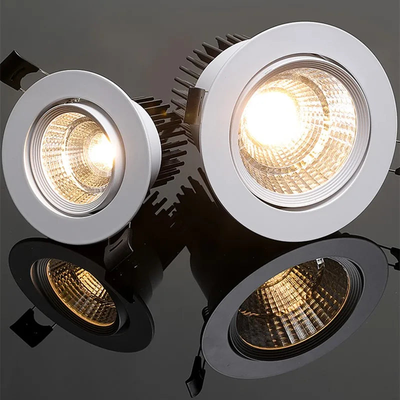 Dimmable recessed LED ceiling spotlight for indoor lighting