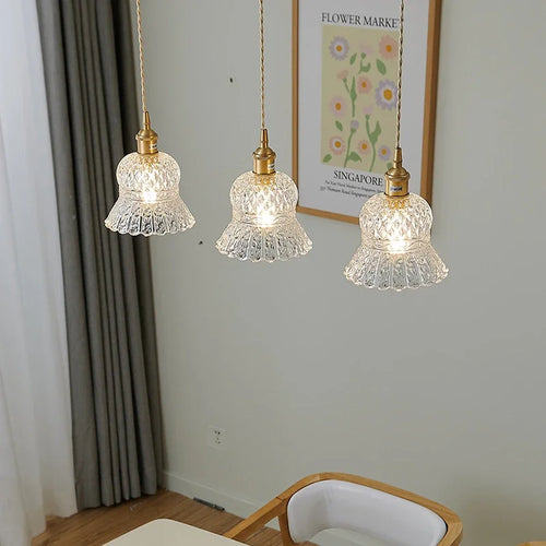 Transparent glass pendant for modern and elegant lighting
