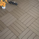 Interlocking PVC tiles wood effect for patio or garden 300mm