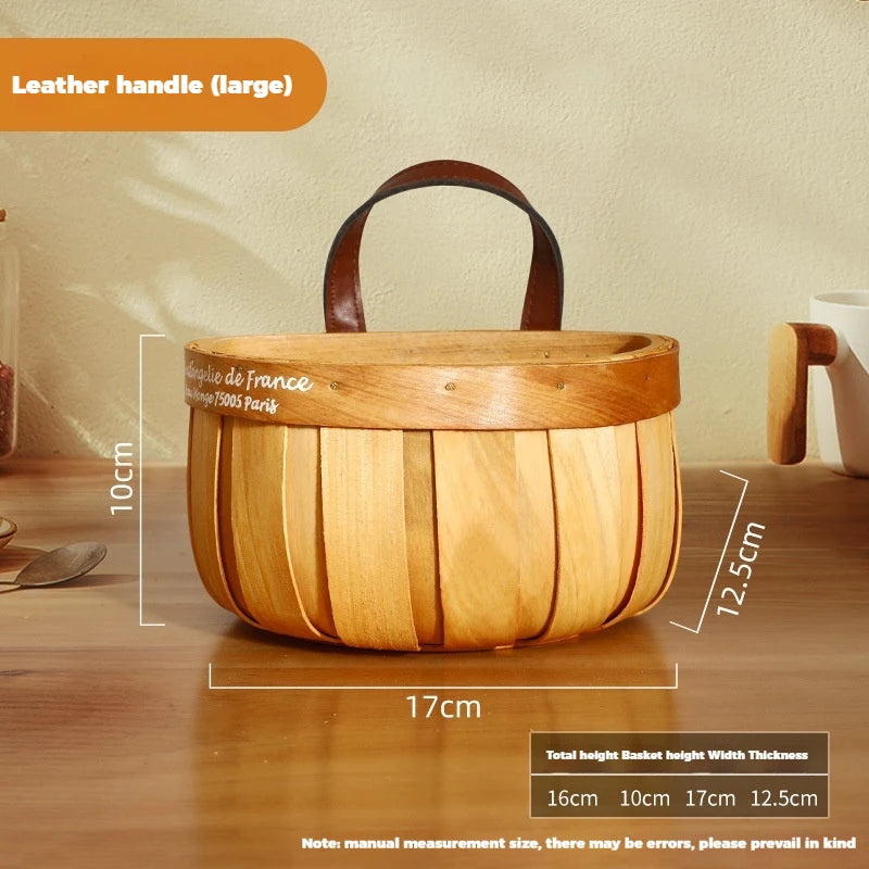 Kitchen Organizer Basket for Ginger Garlic and Onion Storage, Wall Hanging, Cute Small Basket, Storage Box - vue 6 sur 9