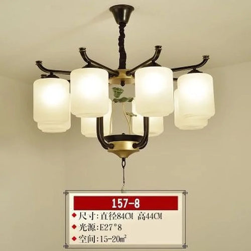 Chinese retro chandelier for elegant and cosy lighting - vue 21 sur 21