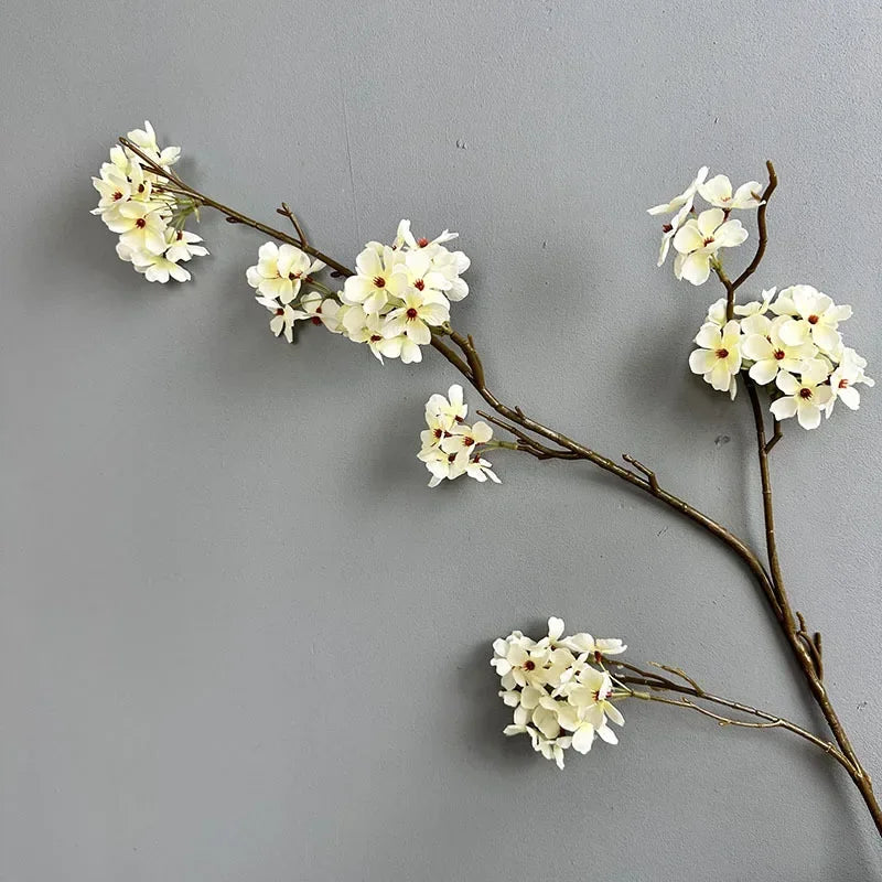 Long branch artificial flowers for elegant home decor
