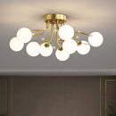 Nordic gold glass ball chandelier decorative indoor light