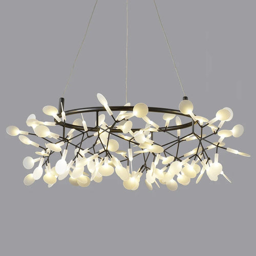 Creative LED chandelier in stainless steel and acrylic for interior decoration - vue 6 sur 18