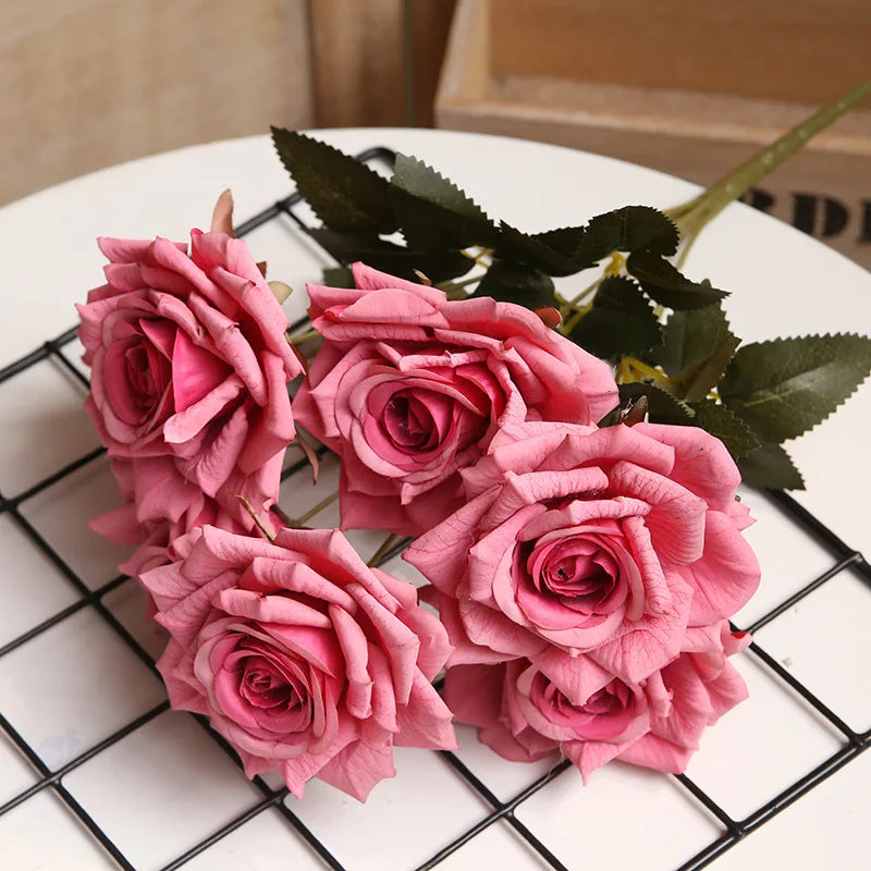 Artificial rose bouquet for indoor and outdoor decoration