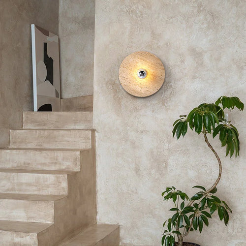 applique murale rétro en pierre naturelle design scandinave à led - vue 6 sur 8