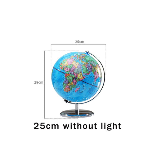 educational rotating globe with light in English for geography - vue 16 sur 18