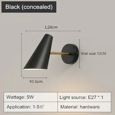 Modern Nordic bedside lamp with adjustable creative switch - vue 8 sur 8