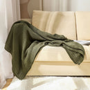 Nordic chequered knitted throw, modern style for living room