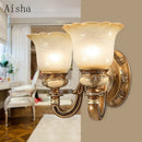 Luxury double head retro glass wall light