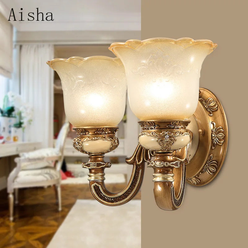 Luxury double head retro glass wall light - vue 3 sur 8