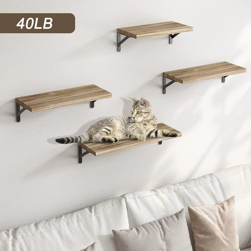 simple design solid wood wall shelves for hanging storage - vue 2 sur 10