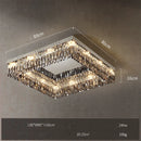 Gold crystal rectangular square dimmable LED ceiling light
