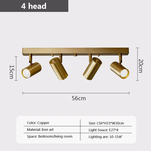 Modern chandelier with LED spotlights for indoor spaces - vue 9 sur 8