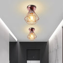 Rustic industrial vintage metal flush mount ceiling light for creative interiors