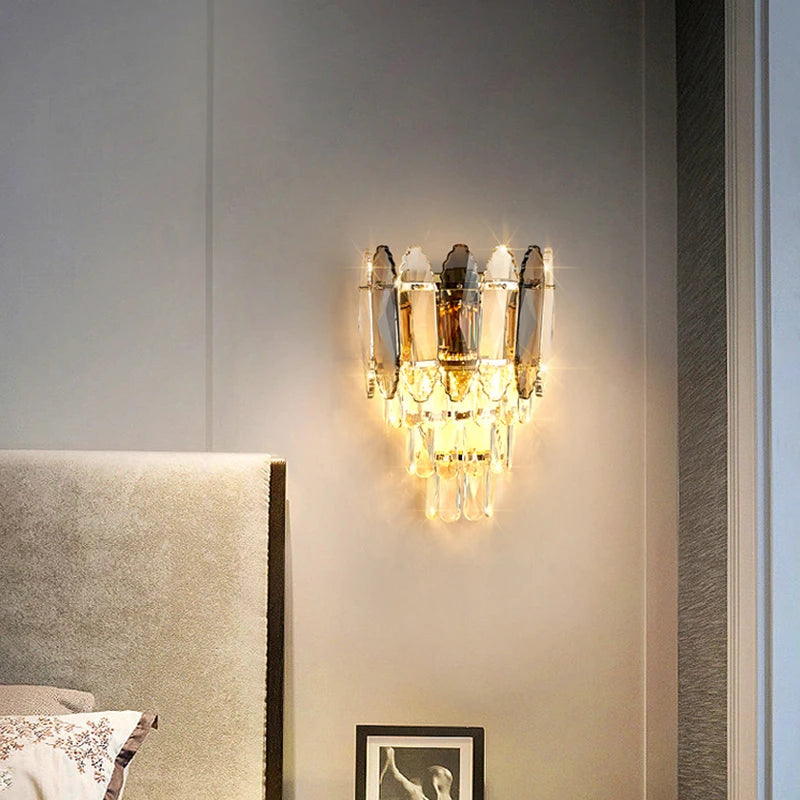Post-modern crystal wall light in simple Nordic style