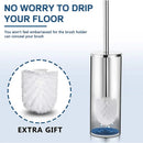 Durable stainless steel wall-mounted toilet brush holder