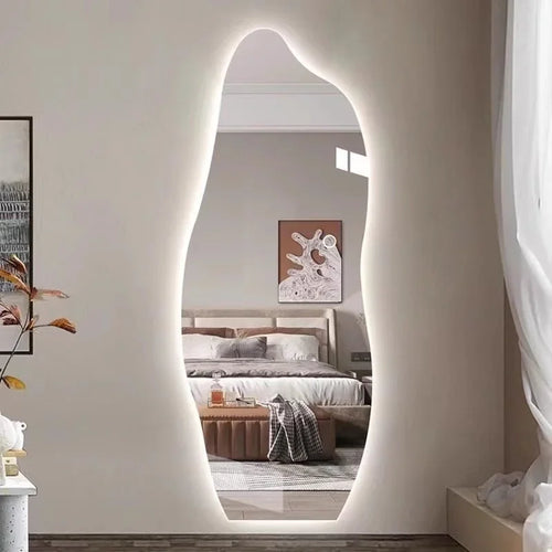 Decorative illuminated mirror nordic irregular style for elegant interiors - vue 2 sur 6