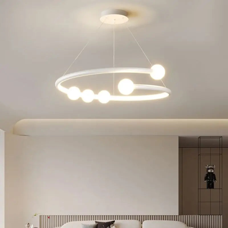 Minimalist designer glass chandelier for modern lighting - vue 4 sur 10