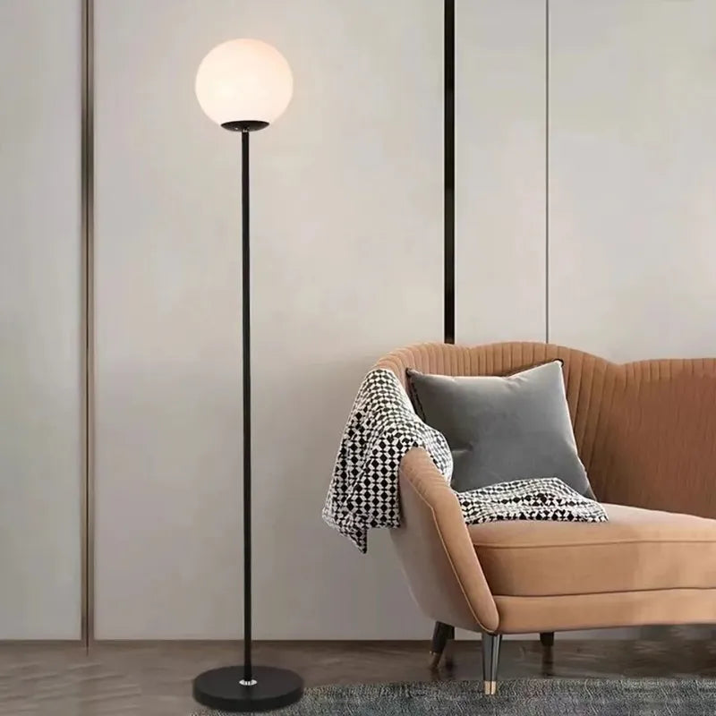 Adjustable creative LED floor lamp with sphere