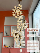 Luxury white glass postmodern chandelier