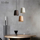 Minimalist solid wood Nordic pendant light for interiors