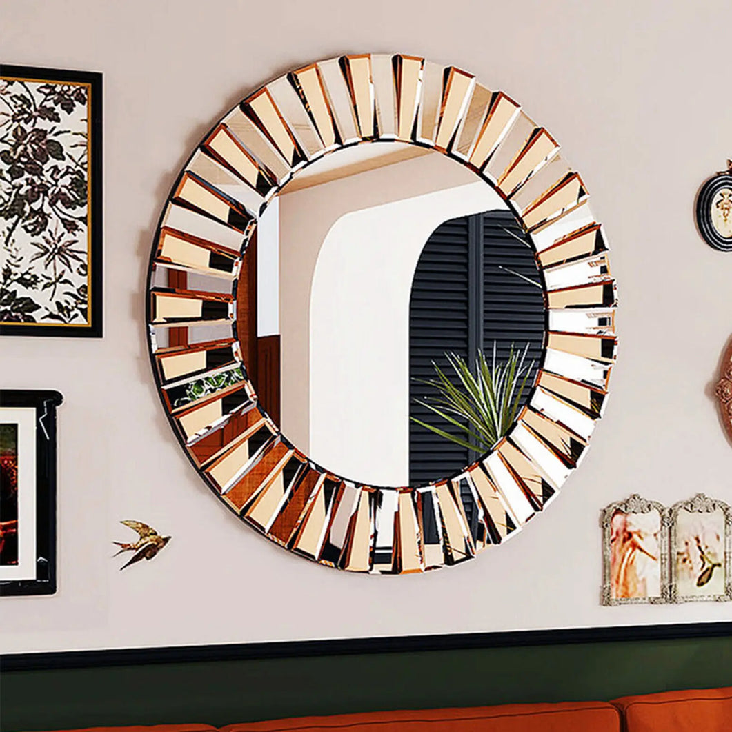 round decorative wall mirror for a contemporary style
