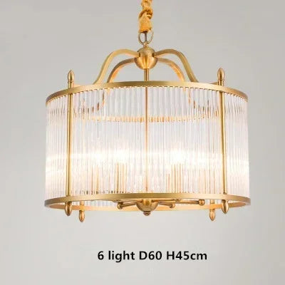Modern luxury gold copper chandelier with LED lighting - vue 11 sur 12