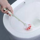 Toilet brush with holder and soft bristles for quick cleaning