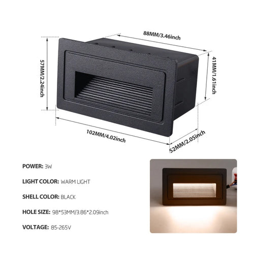 Integrated waterproof LED stair footlight, concealed for outdoor use - vue 17 sur 18