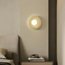 Premium retro round white glass wall light