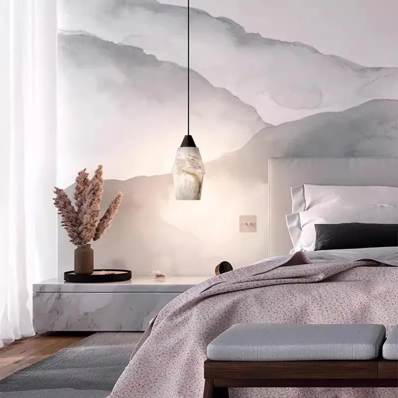 Vintage retro marble collection LED pendant chandelier