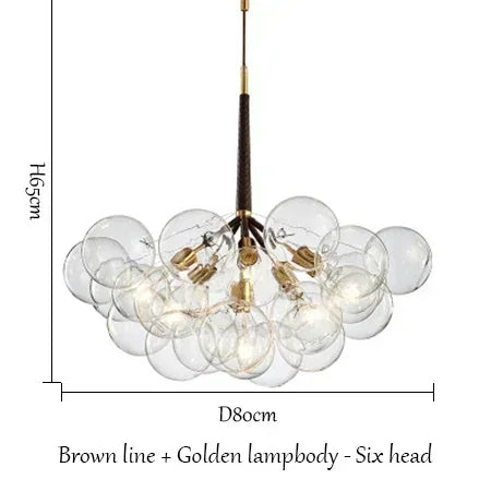 Modern glass chandelier for interior decoration - vue 17 sur 18