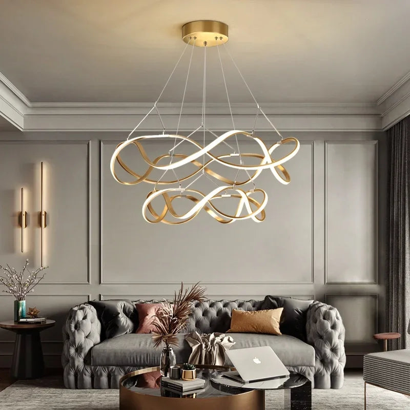 Modern LED ceiling light for elegant interior décor - vue 4 sur 12