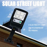 Outdoor solar lamp with remote control and motion sensor