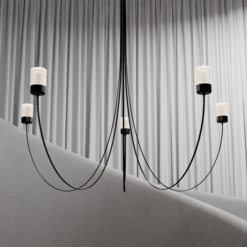 Modern Nordic creative designer chandelier elegant hanging light - vue 3 sur 8