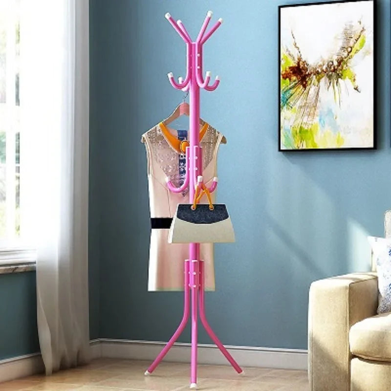 modern vertical wood and iron hanger for storage - vue 4 sur 6