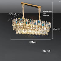 Art Deco crystal gold and stainless steel LED ceiling light