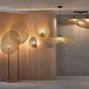 Wabi sabi woven rattan wall light for Japanese decor