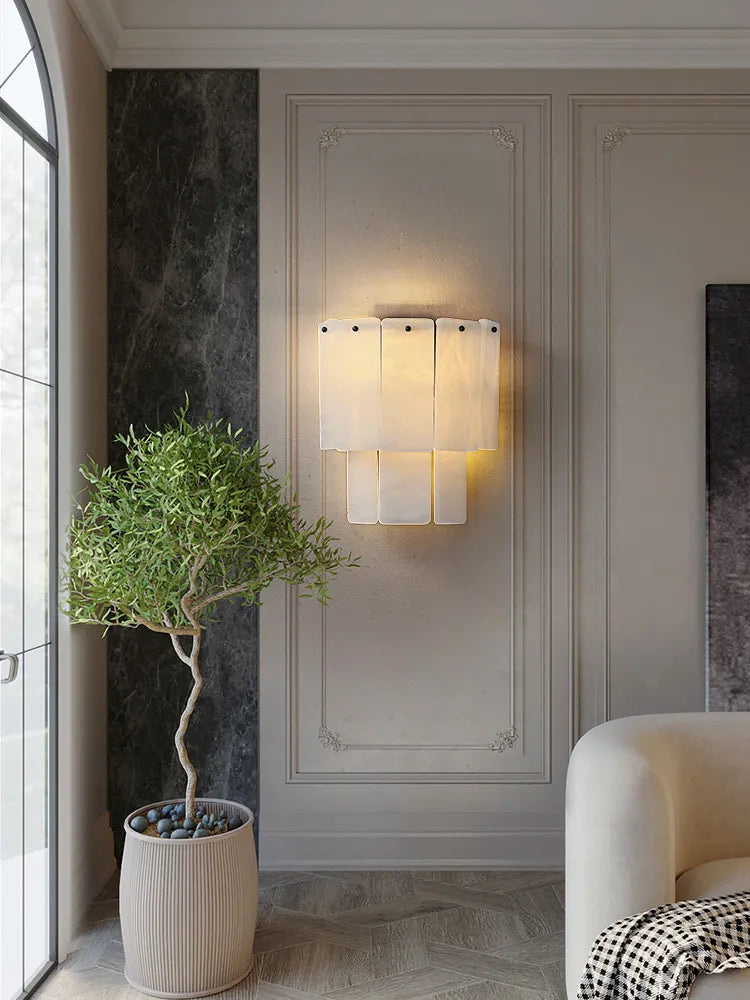 White marble wall light for living room
