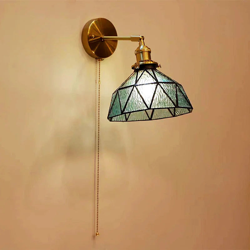 Nordic retro wall light with decorative loft cable