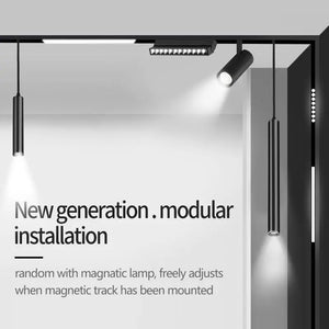 Modern magnetic aluminium indoor track light