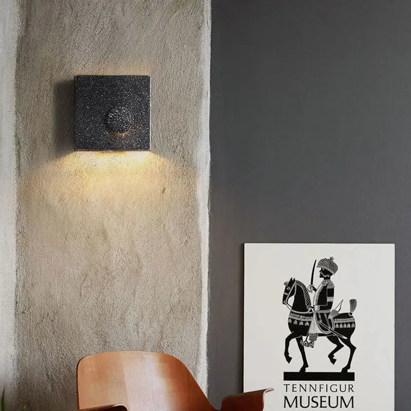 Industrial cement wall light for creative lighting