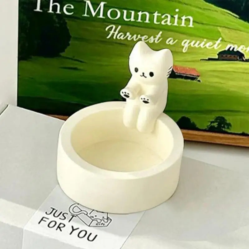 Cute cat candle holder for aromatherapy candle, decorative, birthday gift