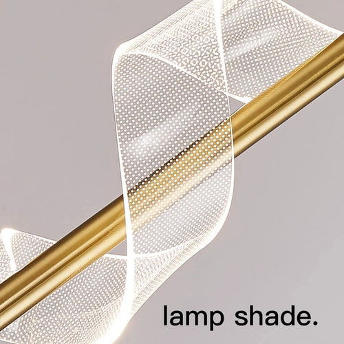 Modern wavy glass geometric chandelier for interior decor - vue 6 sur 14