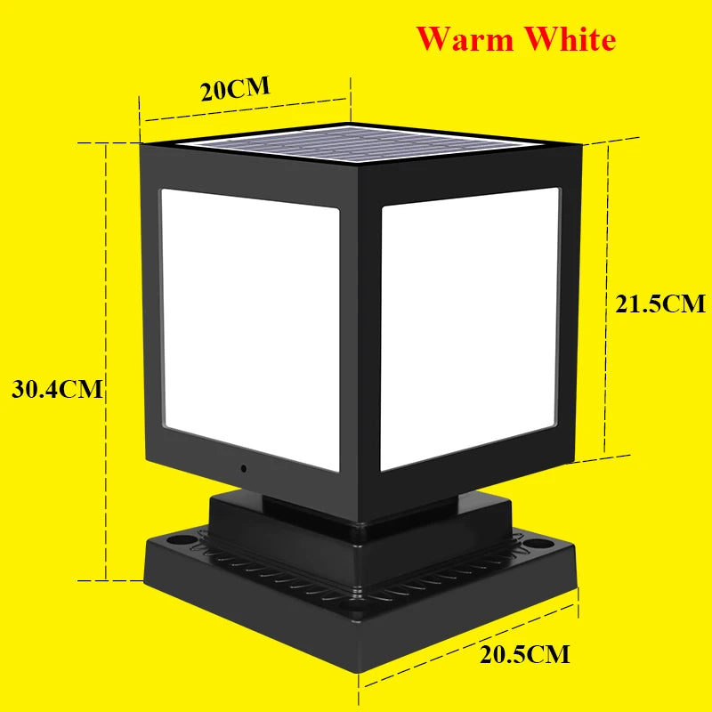 Decorative solar column lantern for garden and outdoor - vue 20 sur 20