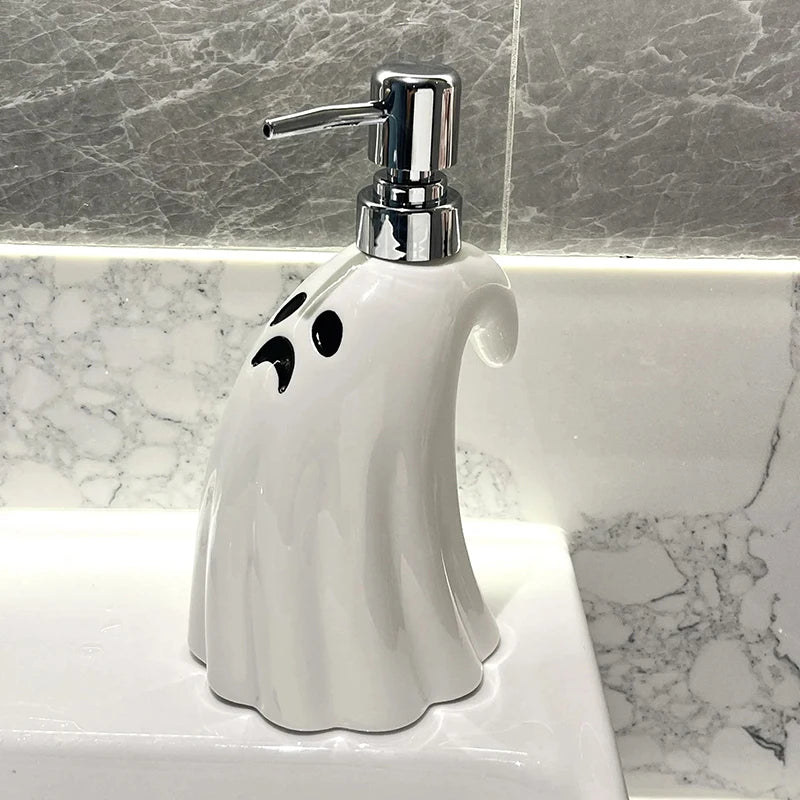 creative disinfectant bottle for Halloween bathroom decorations