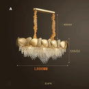 modern crystal chandelier with tassels and stainless steel