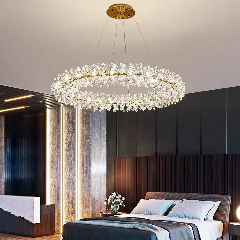 Nordic designer crystal pendant for elegant lighting