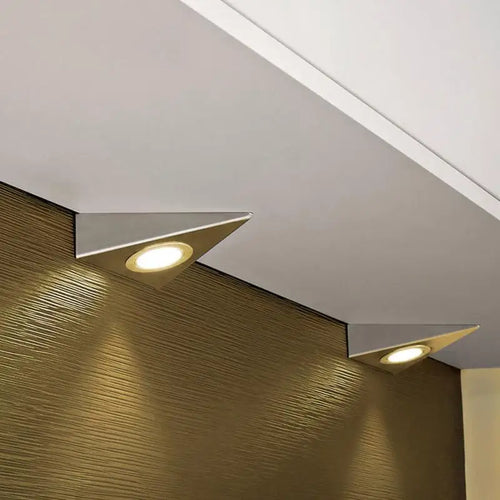 Triangular stainless steel LED wall light - vue 5 sur 6